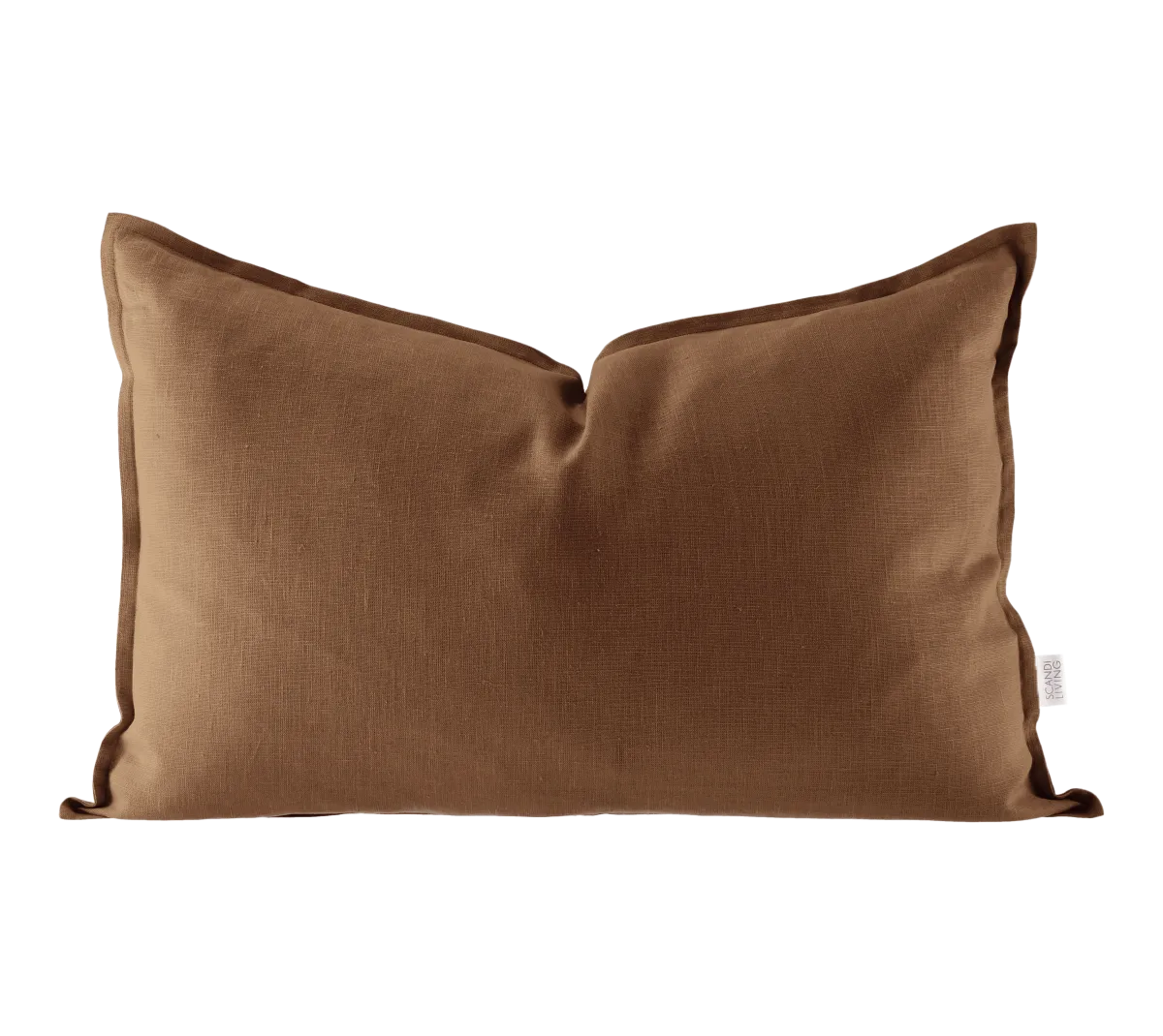 Scandi Living Taie d'oreiller en lin Calm cm Brun amande