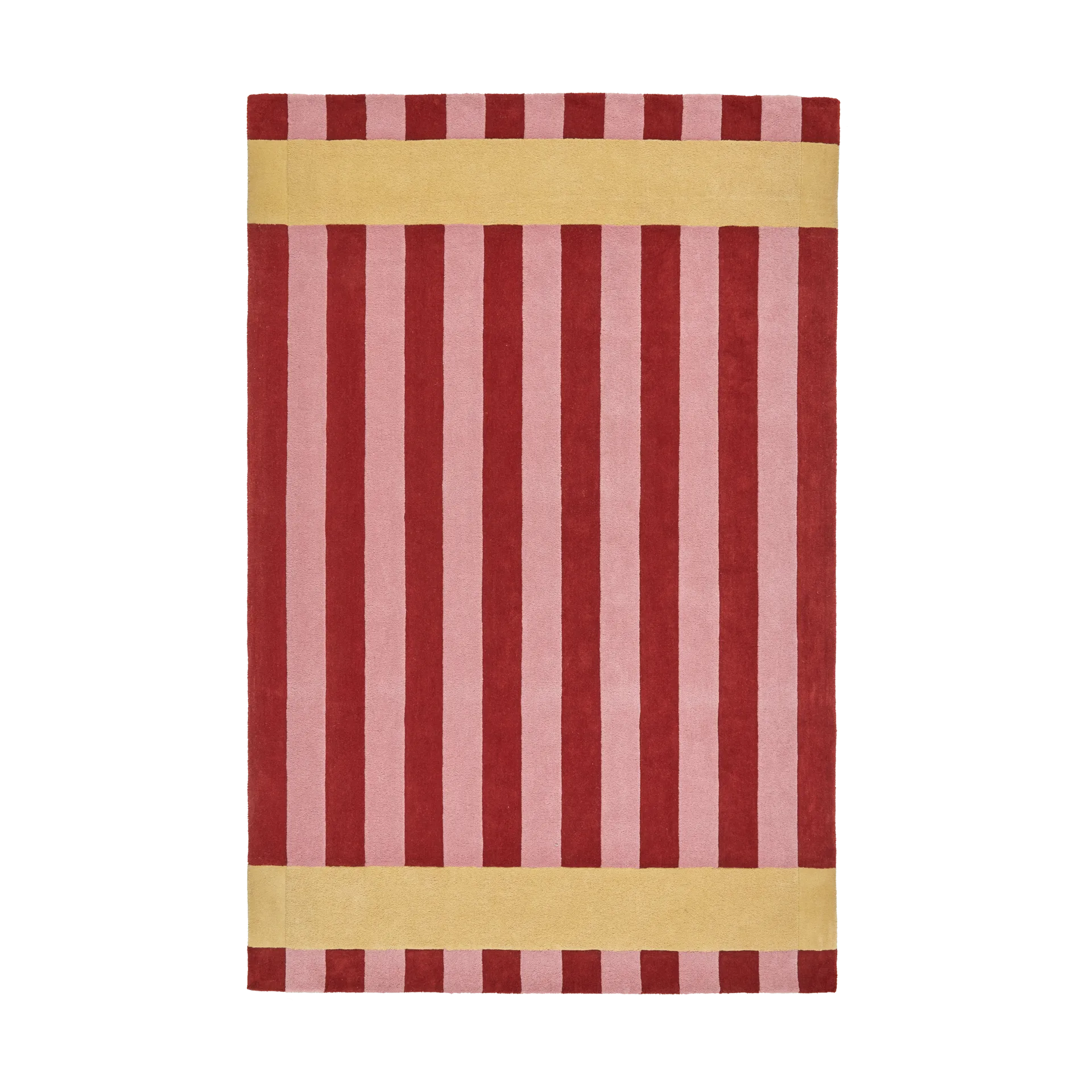 Scandi Living Tapis en laine Aisles Rouge, cm