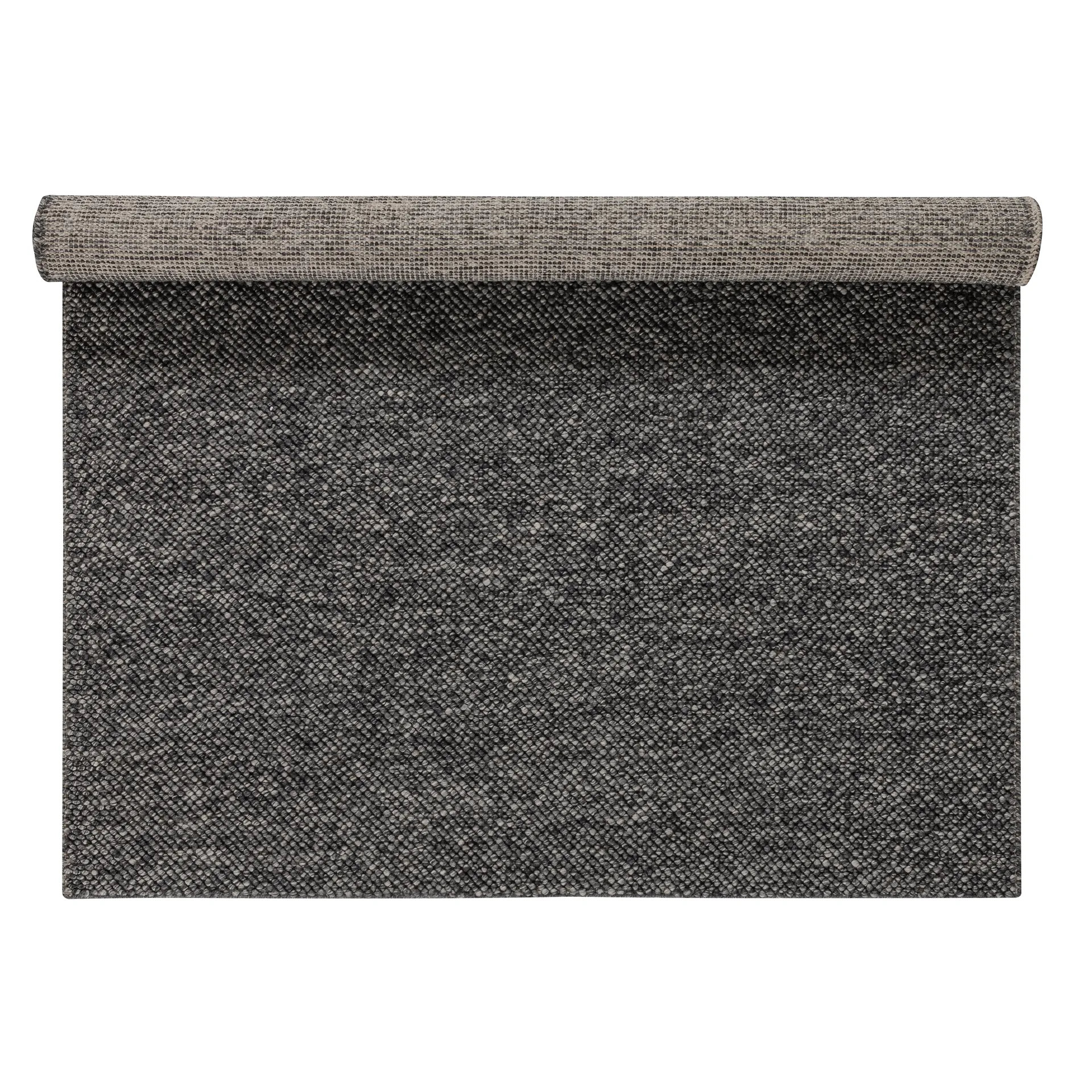 Scandi Living Tapis en laine Flock gris foncé cm