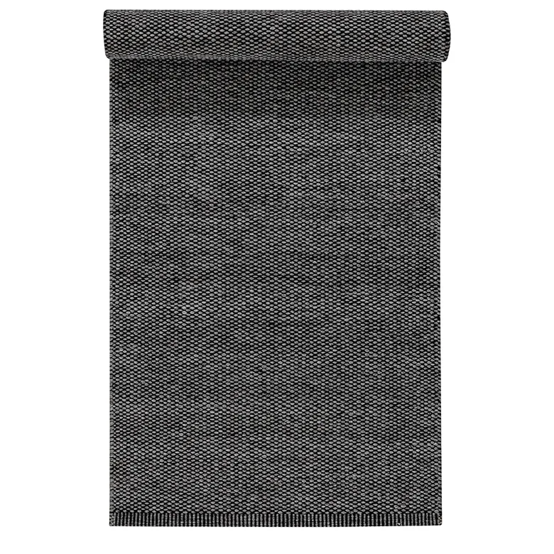Scandi Living Tapis en laine Lea noir cm