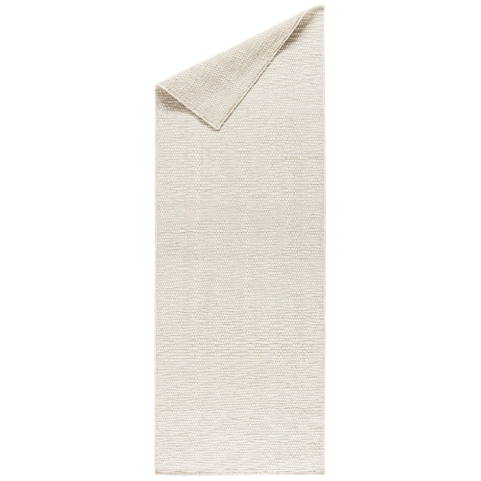 Scandi Living Tapis en laine Pebble blanc cm