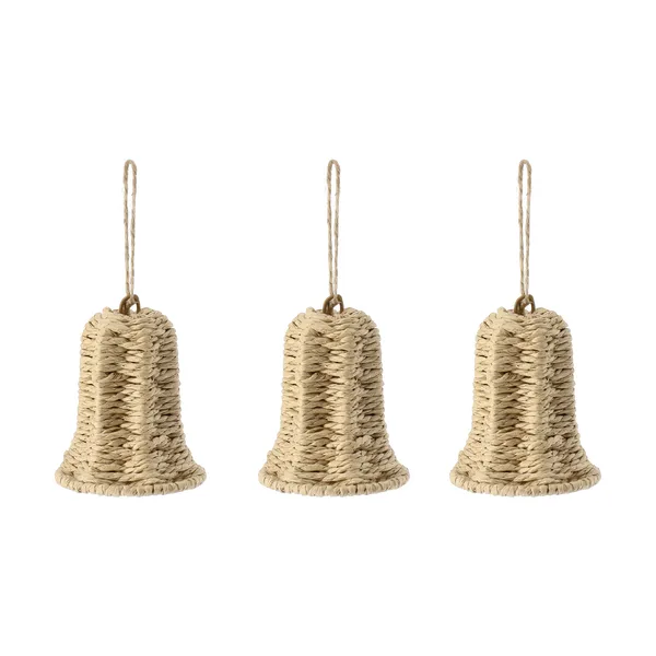 Twine julgranshänge klocka 3-pack, Natur