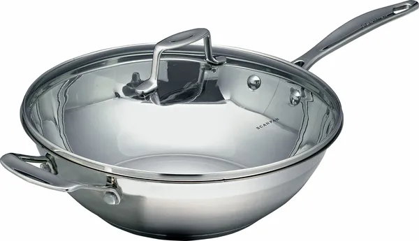 Scanpan Impact wokpanna med lock, 32 cm