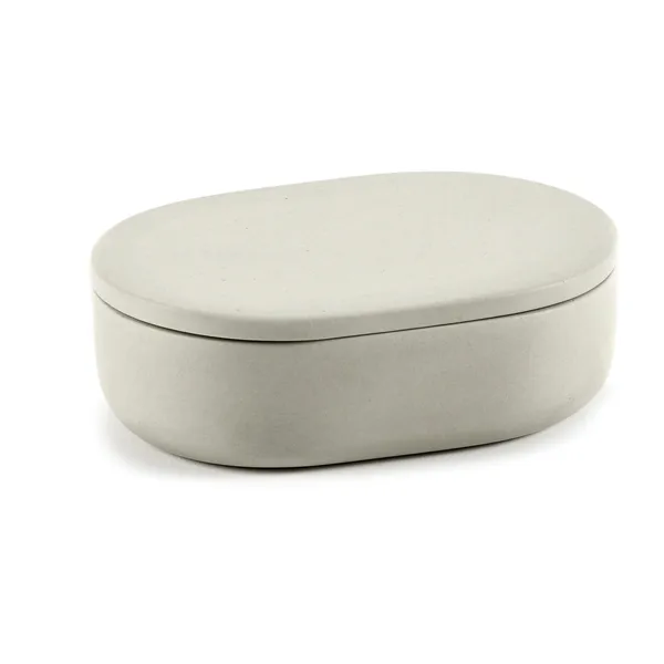 Cose förvaringsburk oval med lock S 3,3x10,2 cm