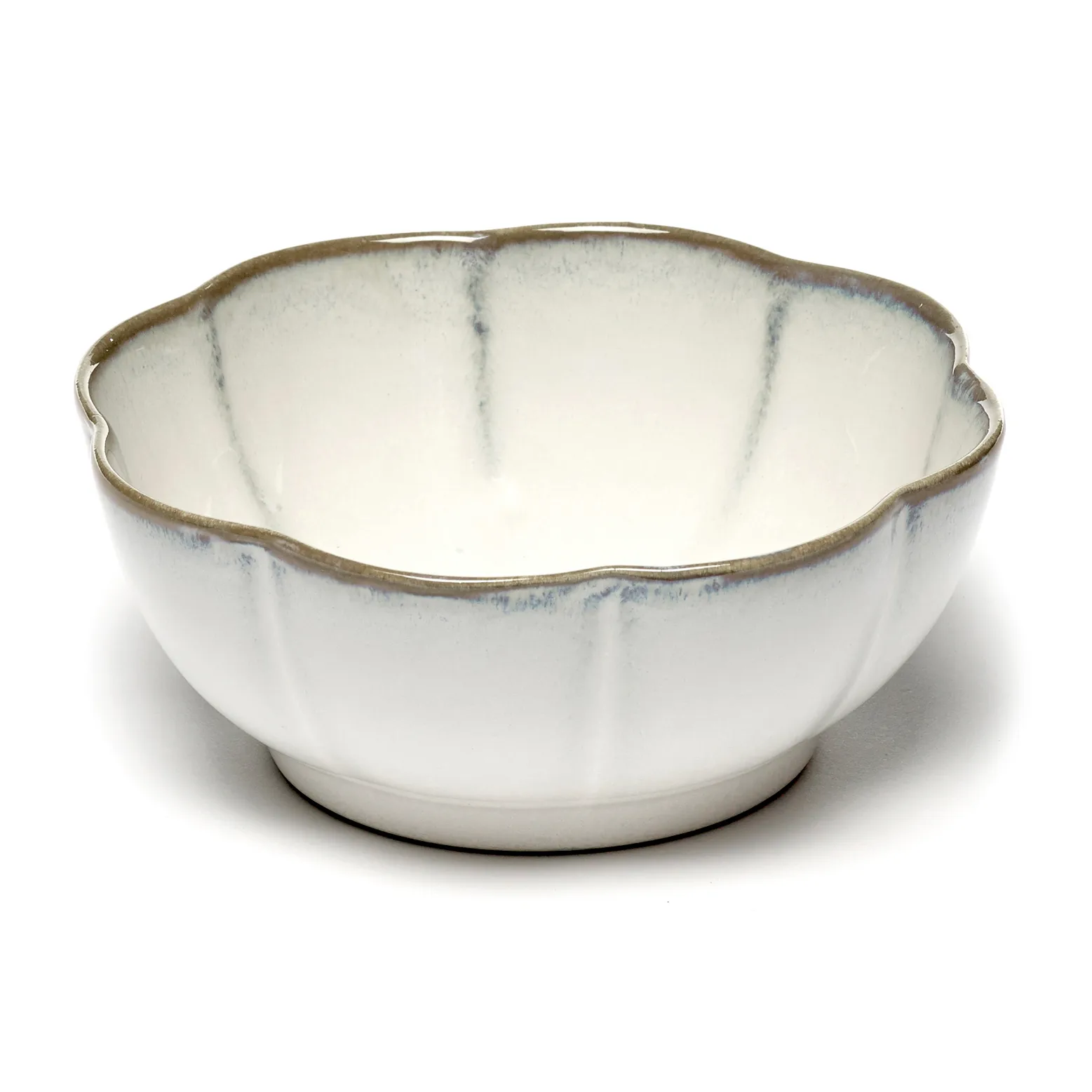 Serax Inku räfflad skål XL Ø15 cm White