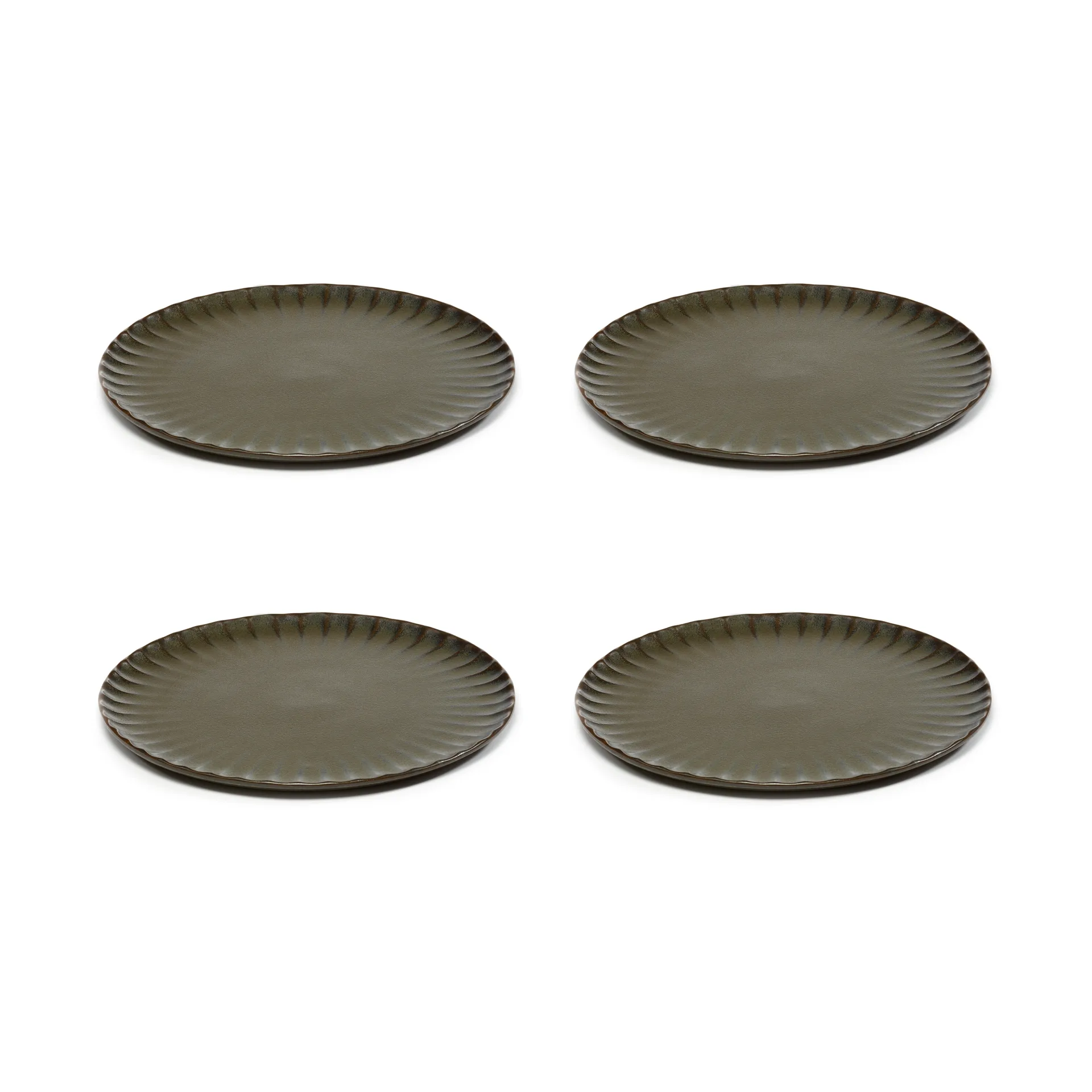 Serax Inku tallerken L Ø24 cm 4 stk Green
