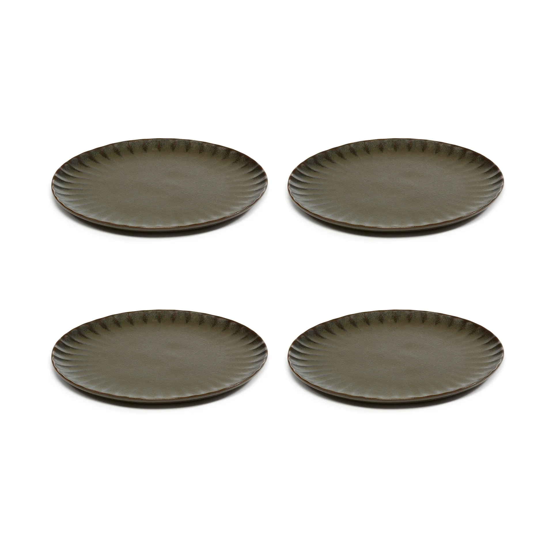 Serax Inku tallerken M Ø21 cm 4 stk Green