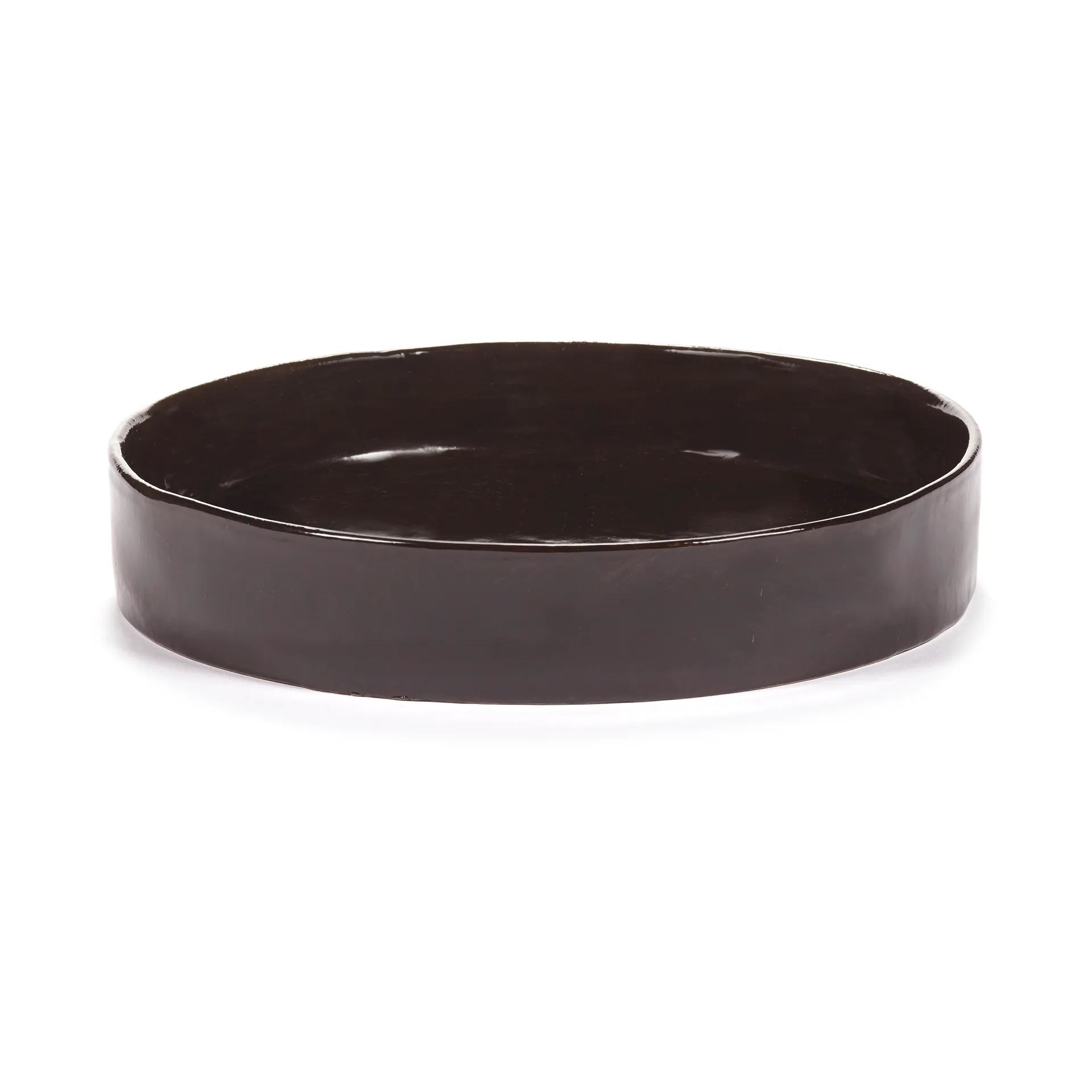 Serax La Mère dyb tallerken L Ø25 cm Dark brown billede