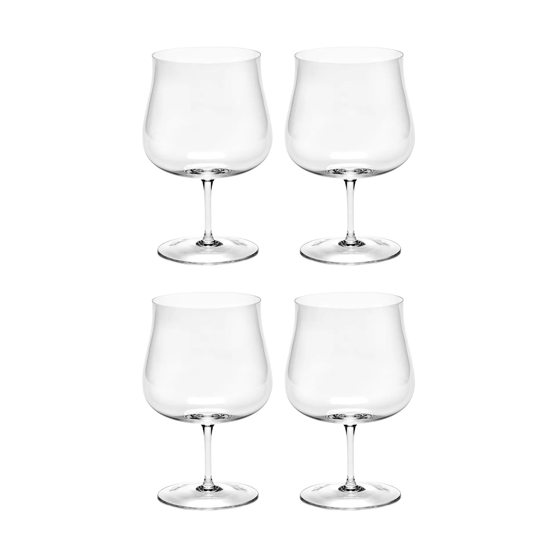 Serax Silhouette Bourgogne vinglas 73 cl 4 stk Clear