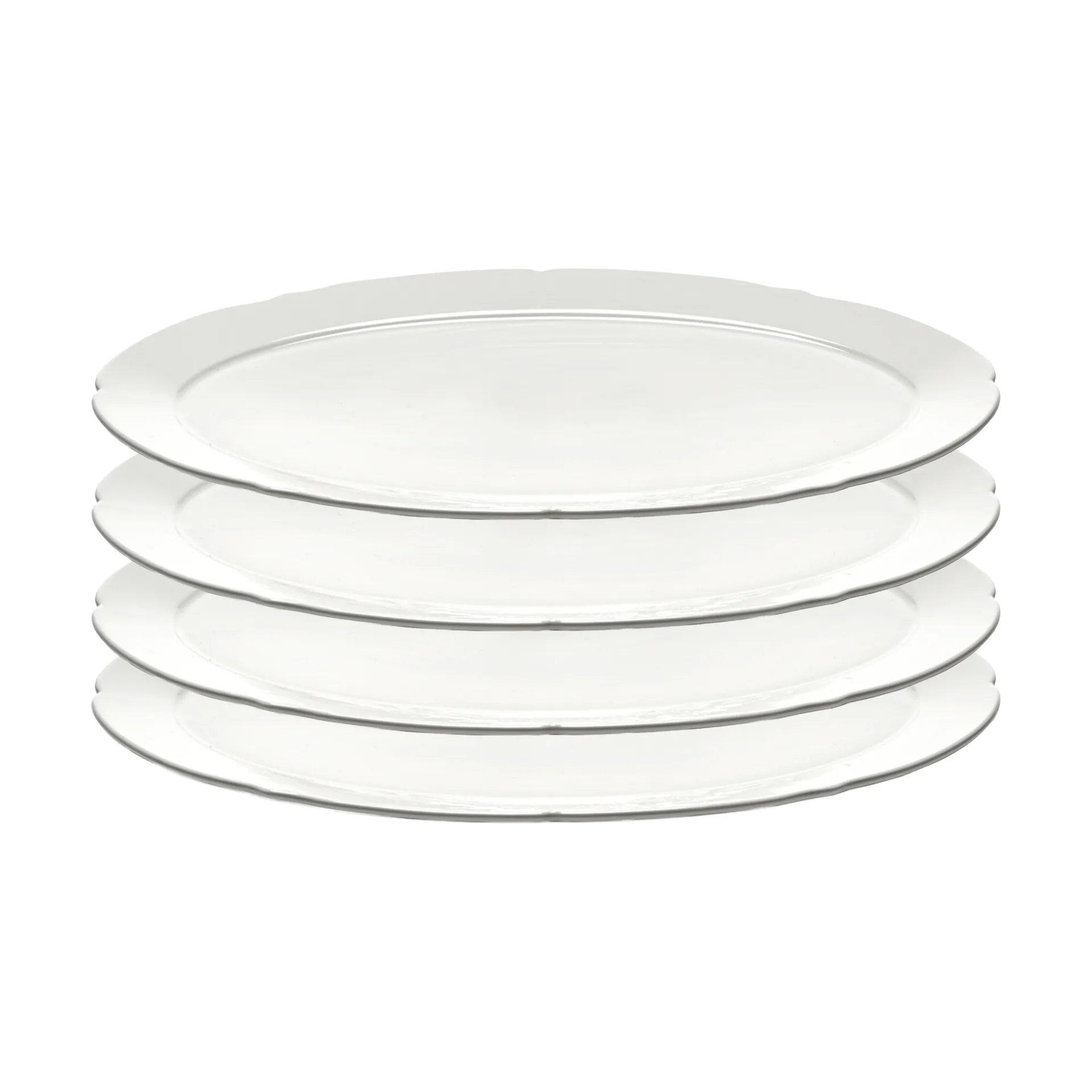 Serax Silhouette oval tallerken L 21x30 cm 4 stk White