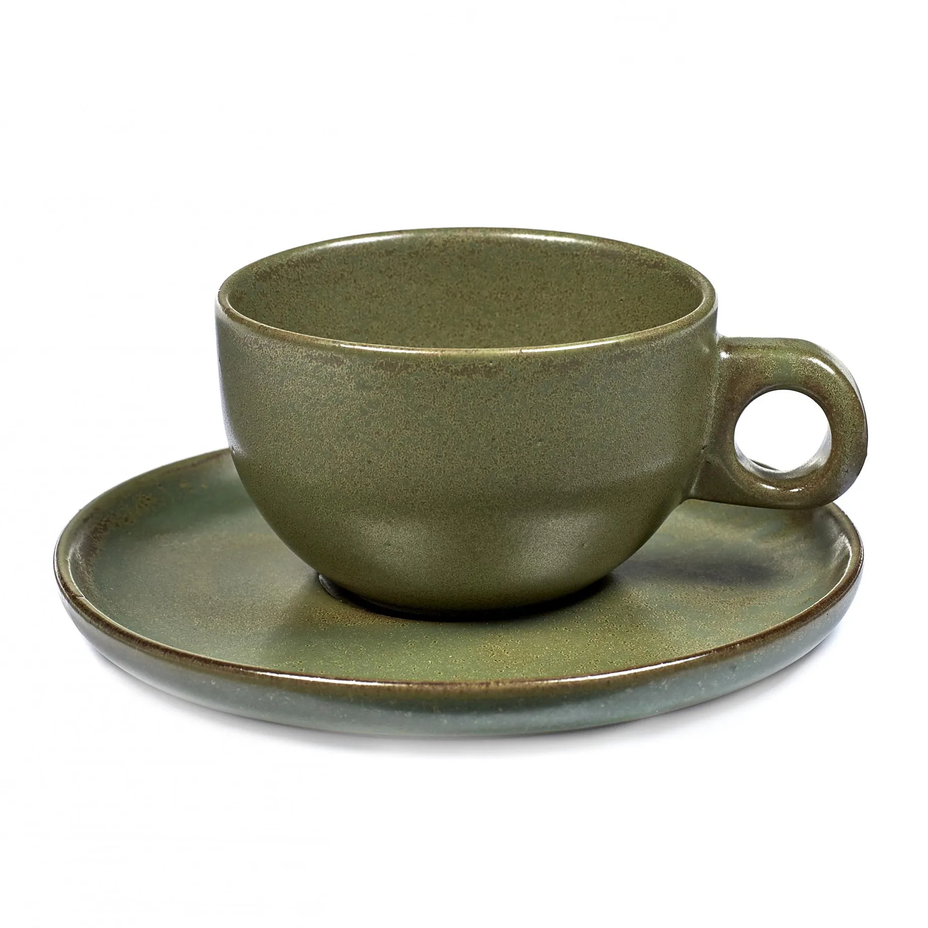 Serax Surface cappuccinokop med underkop 23 cl Camogreen