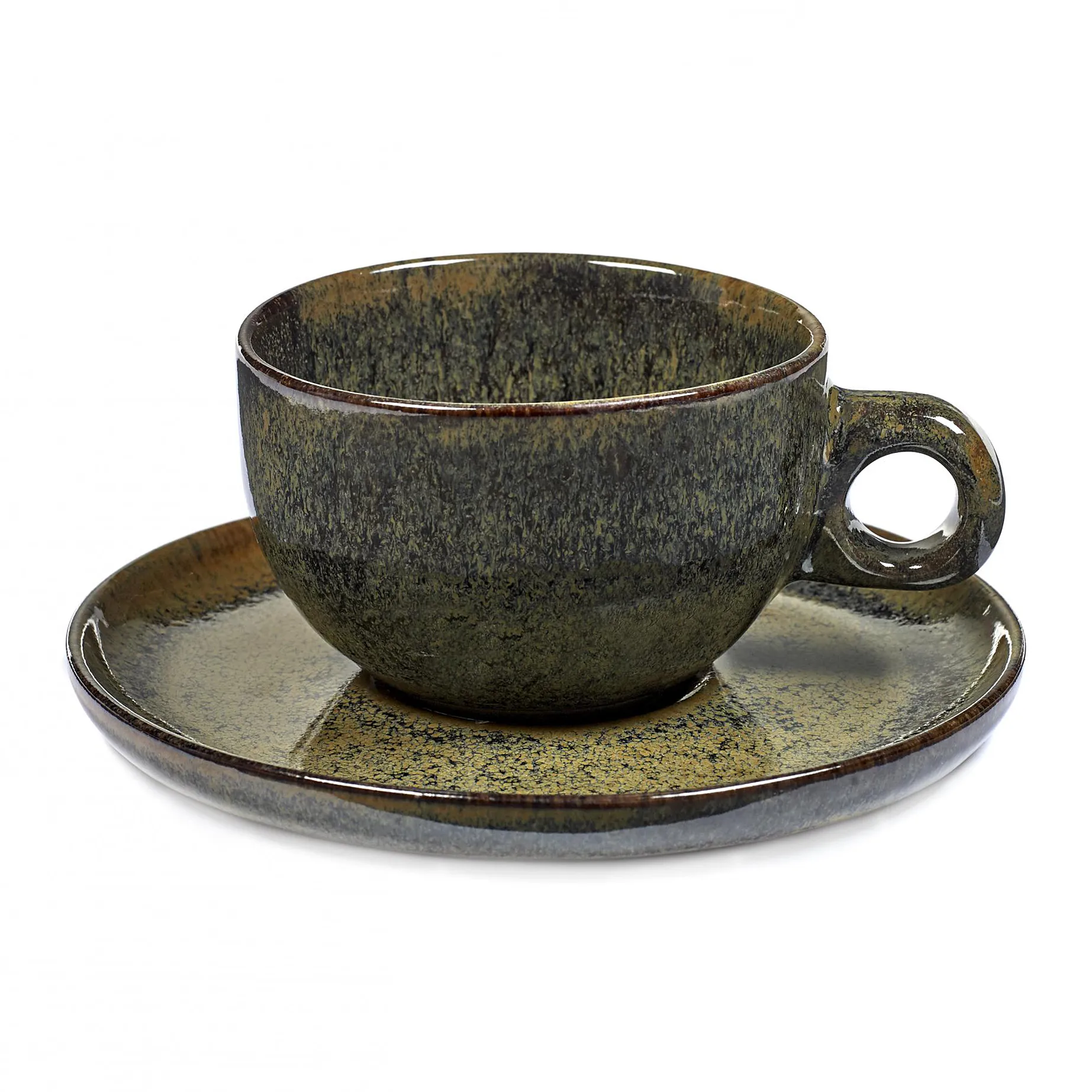 Serax Surface cappuccinokop med underkop 23 cl Indi grey