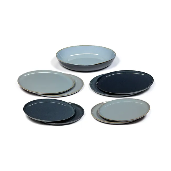 Terres de Rêves dinner set 9 delar, Smokey blue