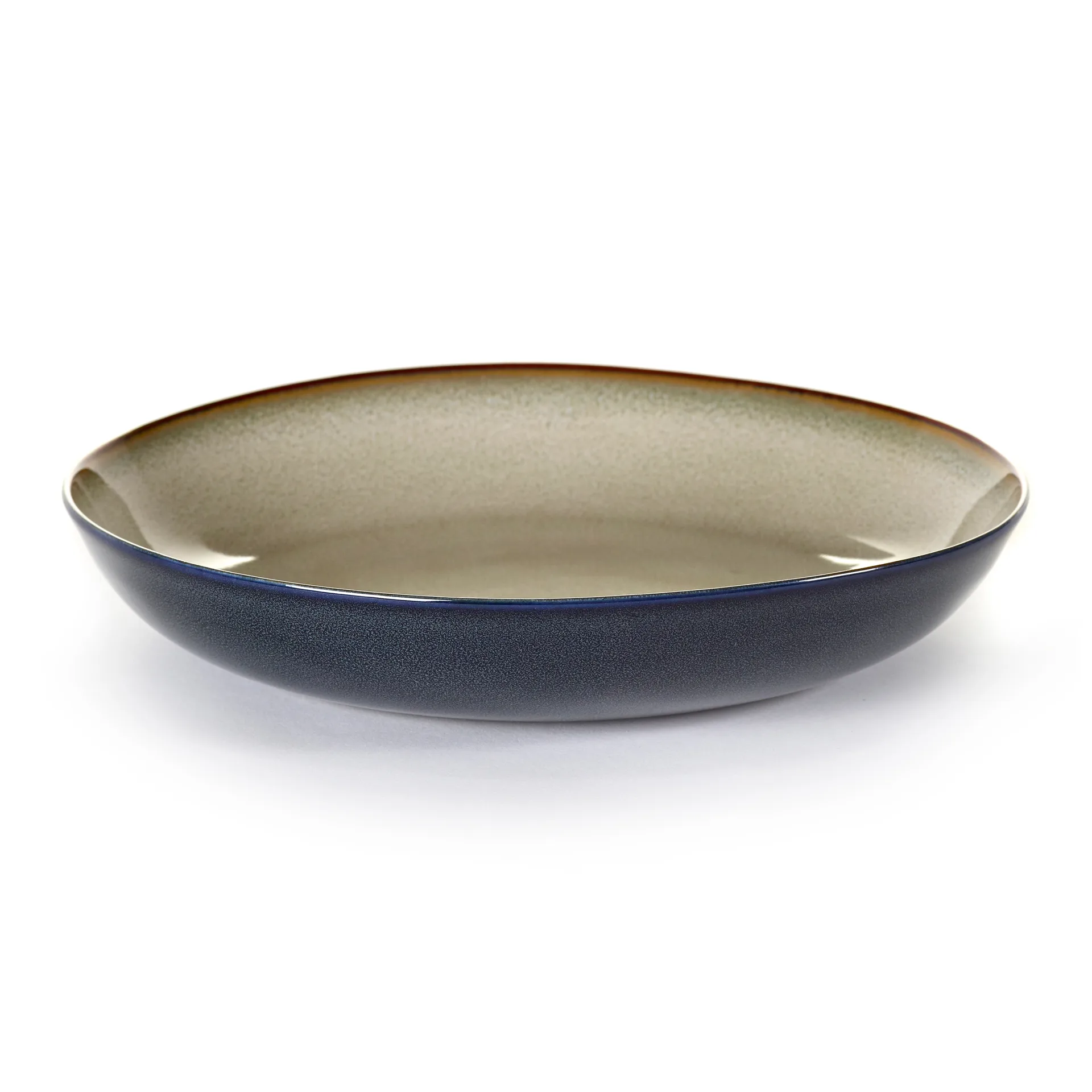 Serax Terres de R&ecirc;ves pastatallrik 23,5 cm Misty grey-dark blue