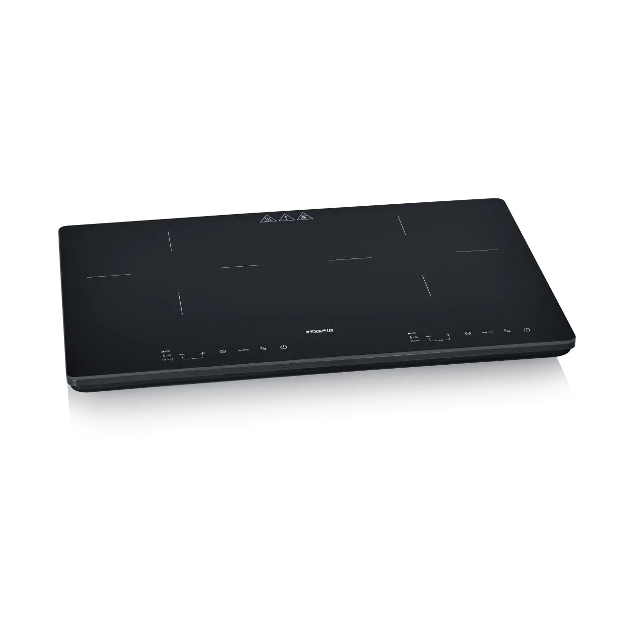 Severin Dobbelt Induktionskogeplade KP1033 – 1750W, 2 zoner, glaskeramik, touchpanel, 180 min timer