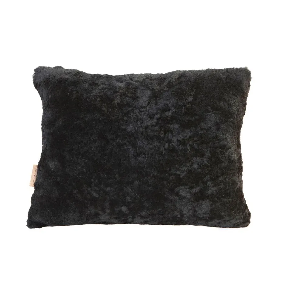 Shepherd of Sweden Coussin en peau de mouton Shepherd Lina cm noir
