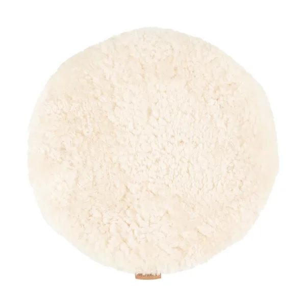 Jill stolsdyna vadderad, Creme (vit), Ø36 cm