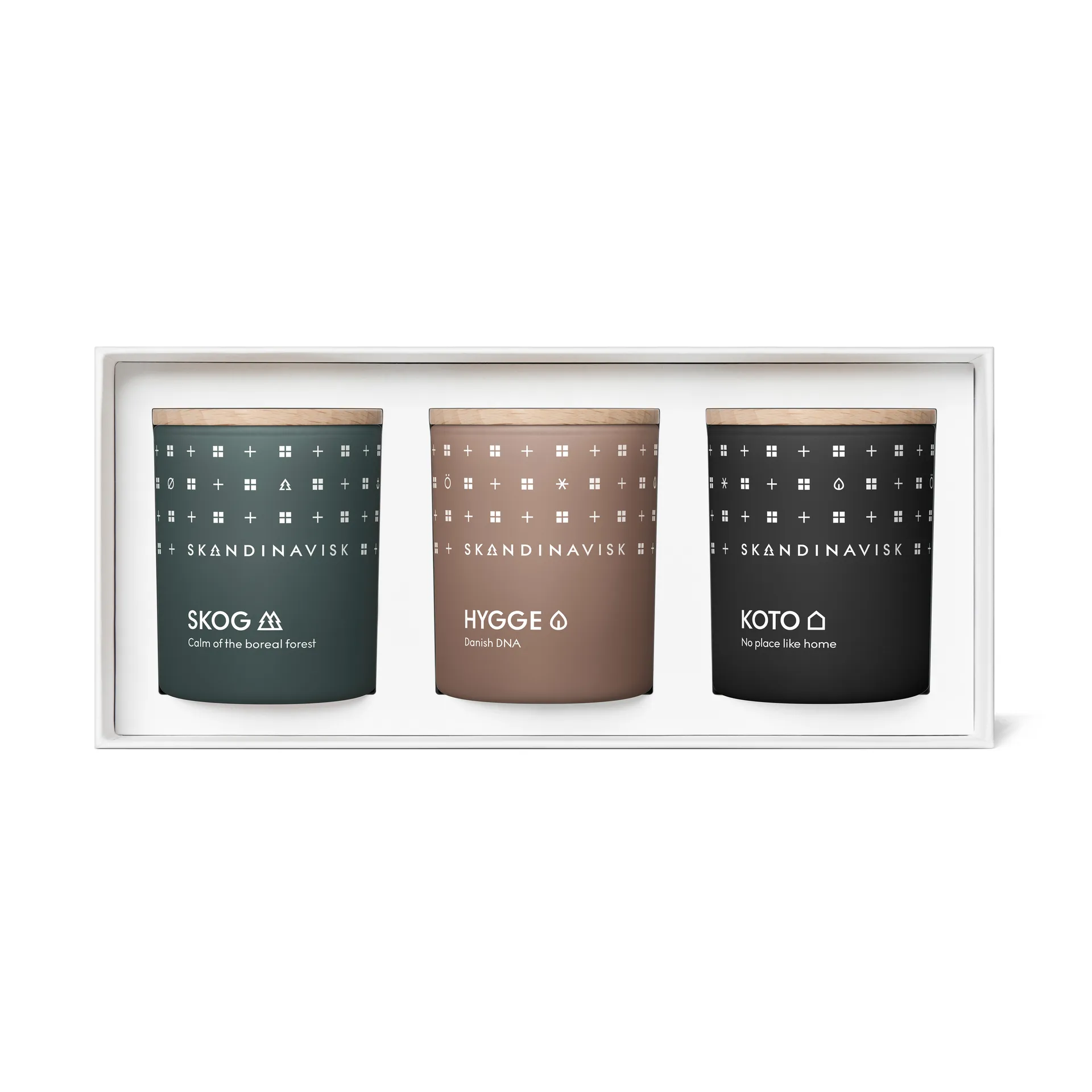 Skandinavisk Coffret cadeau bougie parfumée Hibernation mini 3 pièces