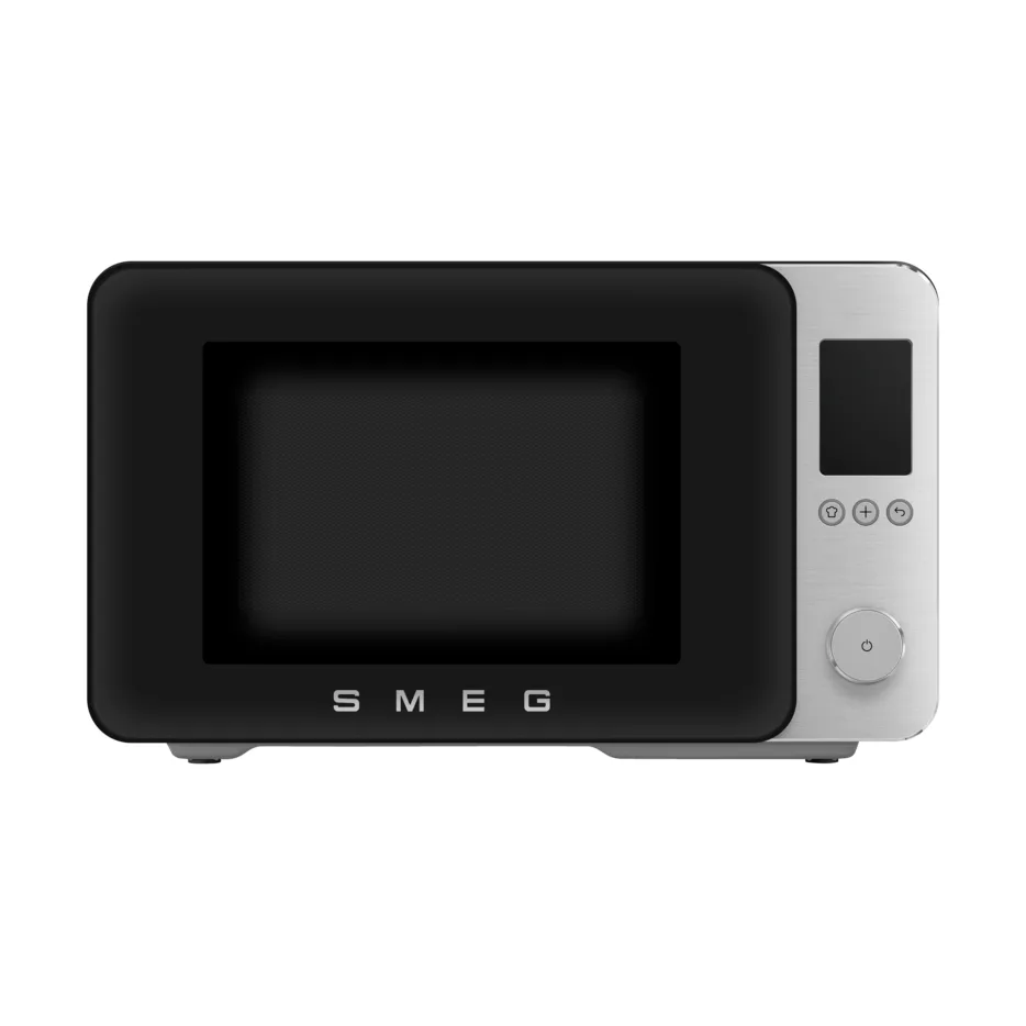 Smeg MOC02BLMEU Mikrobølgeovn med Grillfunktion - 27L, 1450W, Fritstående - Sort