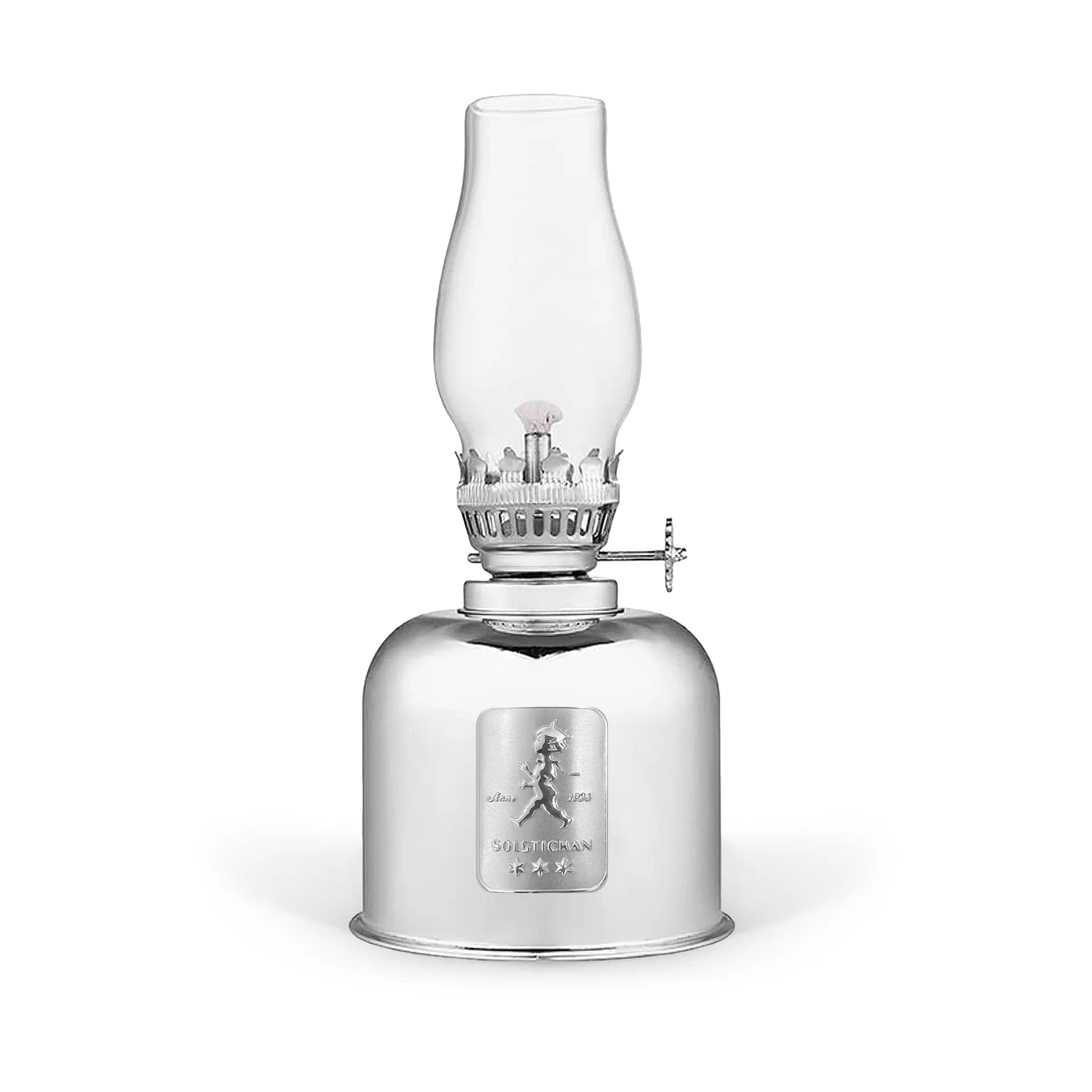 Solstickan Design Lampe à pétrole Solstickan Argent, Ø8,5x20cm