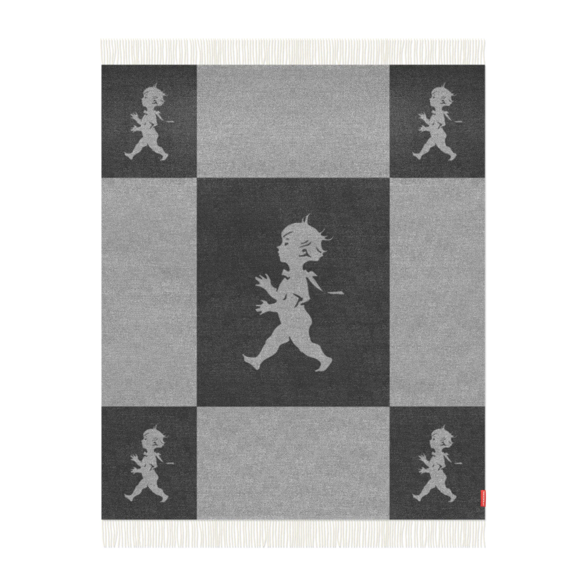 Solstickan Design Plaid Solstickan laine mérinos cm Gris anthracite