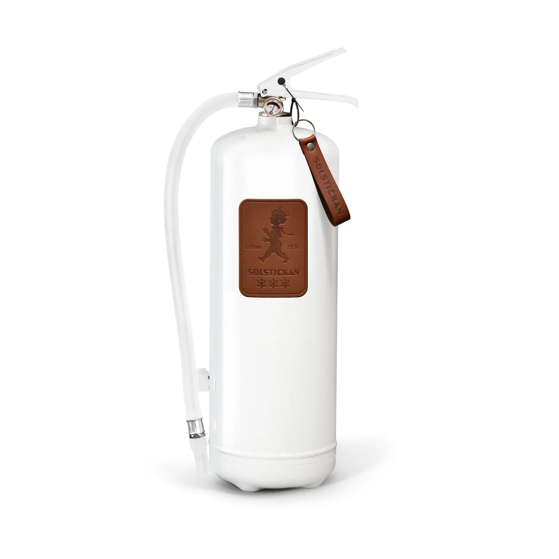 Solstickan Design Solstickan ildslukker 6 kg Hvid-mørkbrunt læder