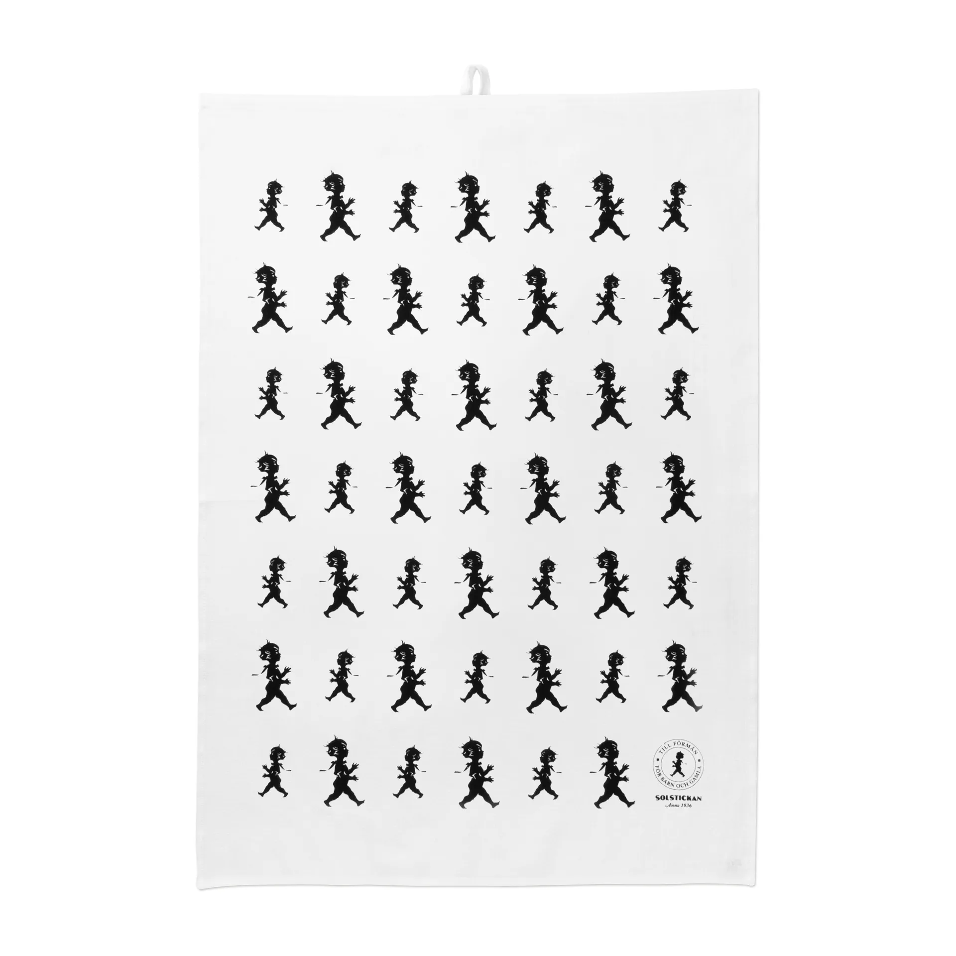 Solstickan Design Solstickan viskestykke 50x70 cm Hvid/Sort