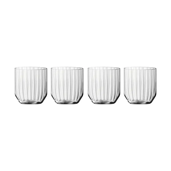 Linear whiskey tumbler 34,5 cl glas 4-pack, Klar