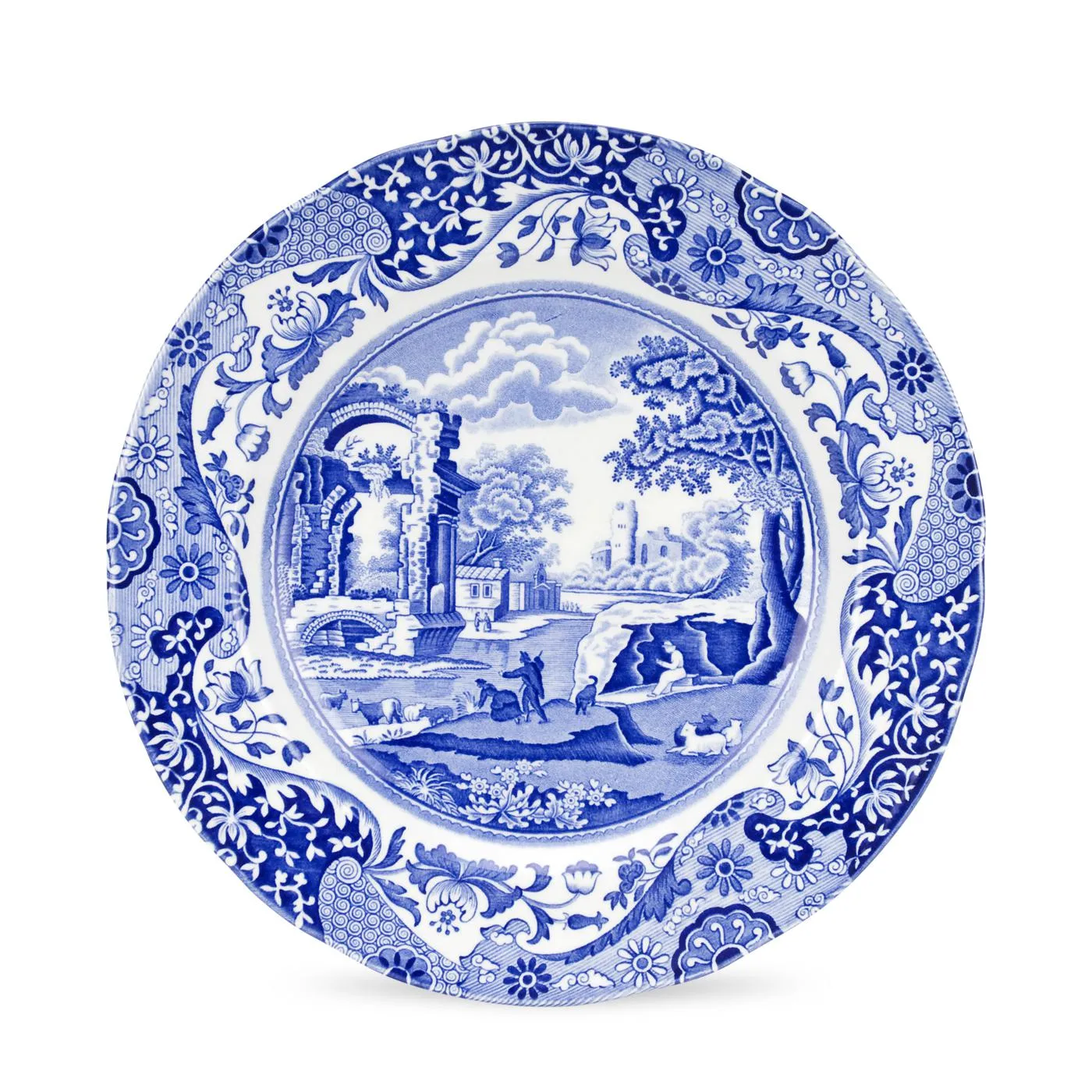 Spode | スポード からのブル― イタリアン ディナープレート