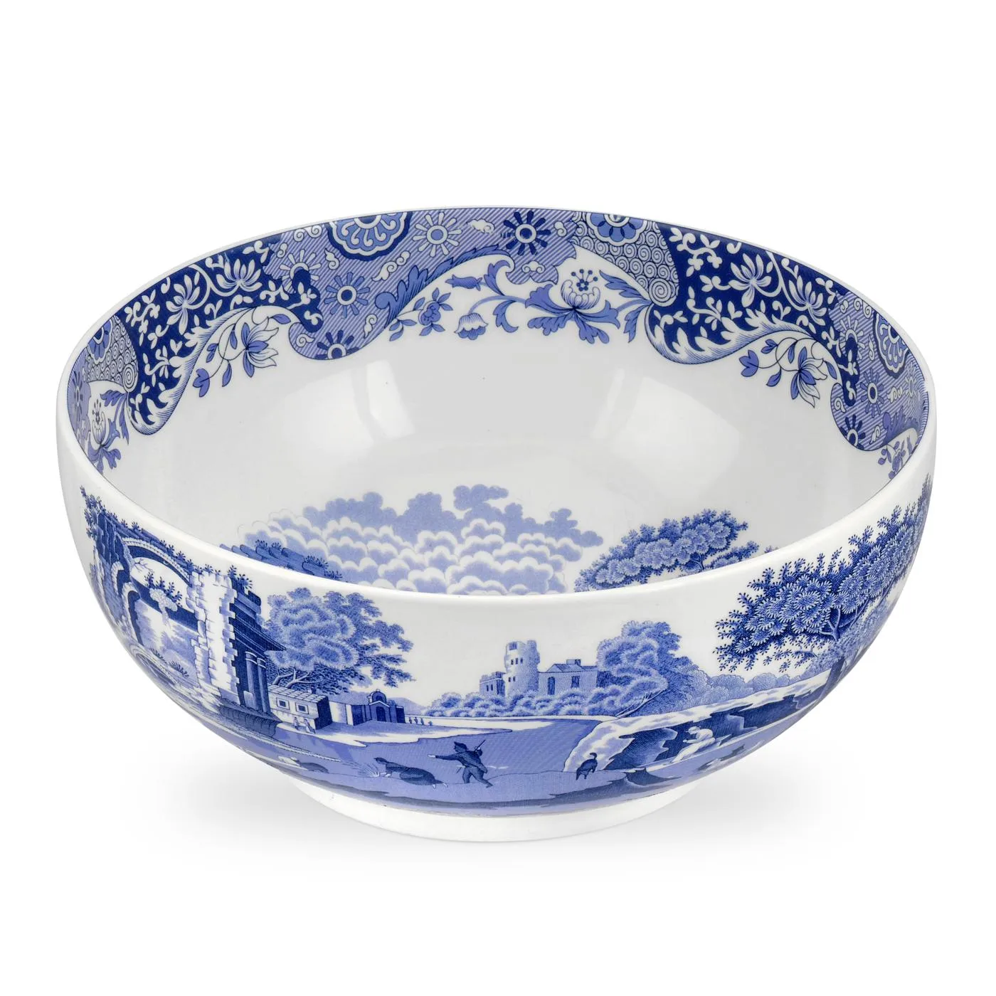 Blue Italian serveringsskål blå/hvid