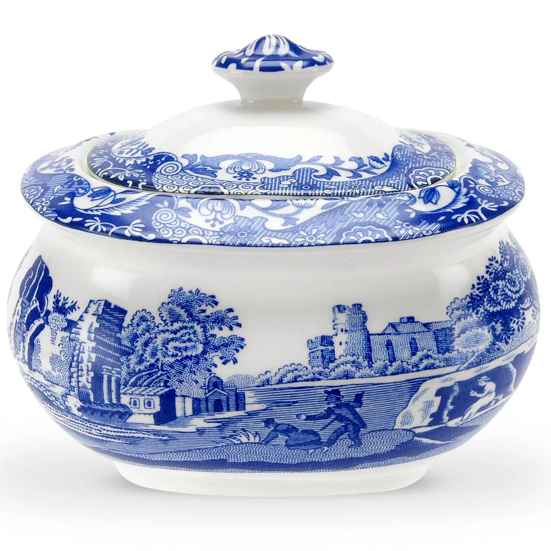 Spode Blå italiensk sukkerskål med låg 25 cl