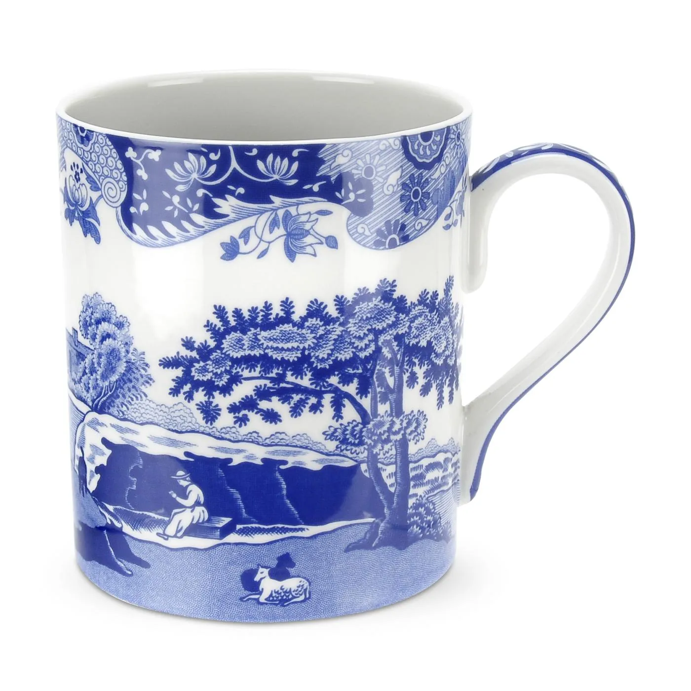 Spode Blåt italiensk krus, stort 50 cl