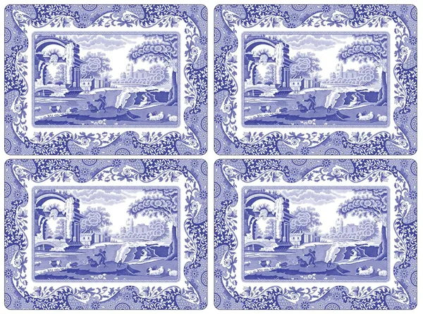 Blue Italian bordsunderlägg 4-pack, Blå