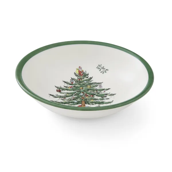 Christmas Tree frukostskål, White-green-red, 15 cm