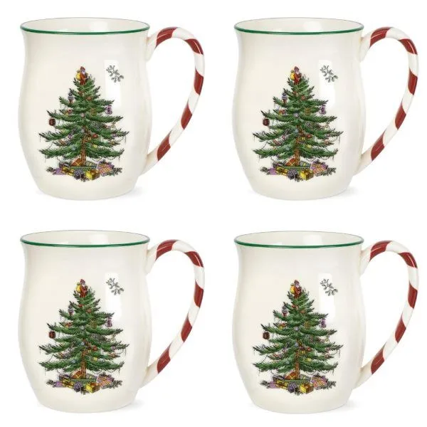 Spode Christmas Tree krus 40 cl 4-pakning Peppermint