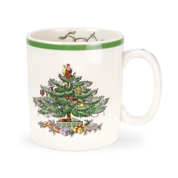 Christmas Tree mugg 22 cl, White-green