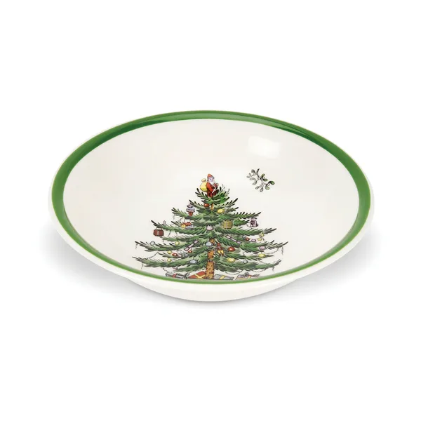Christmas Tree skål Ø15 cm, White-green