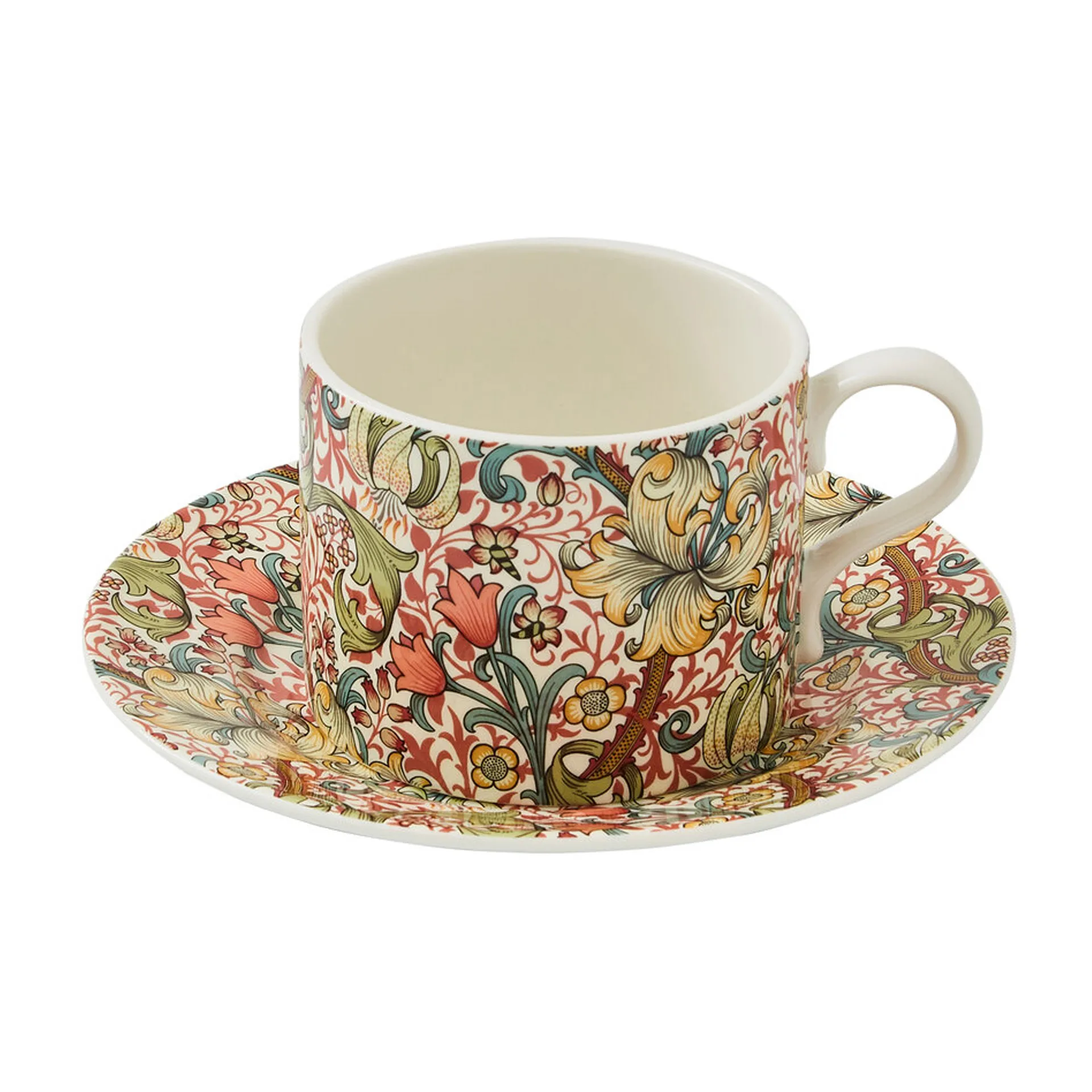 Spode Golden Lily tekop med underkop 28 cl Multi