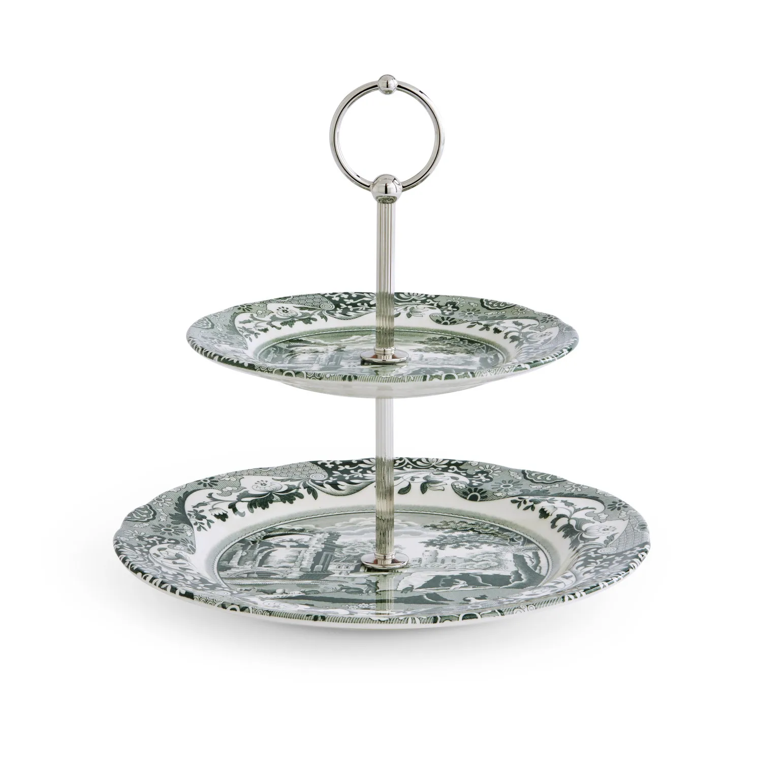 Spode Heritage Green Italian kagefad Grøn, 2 etager