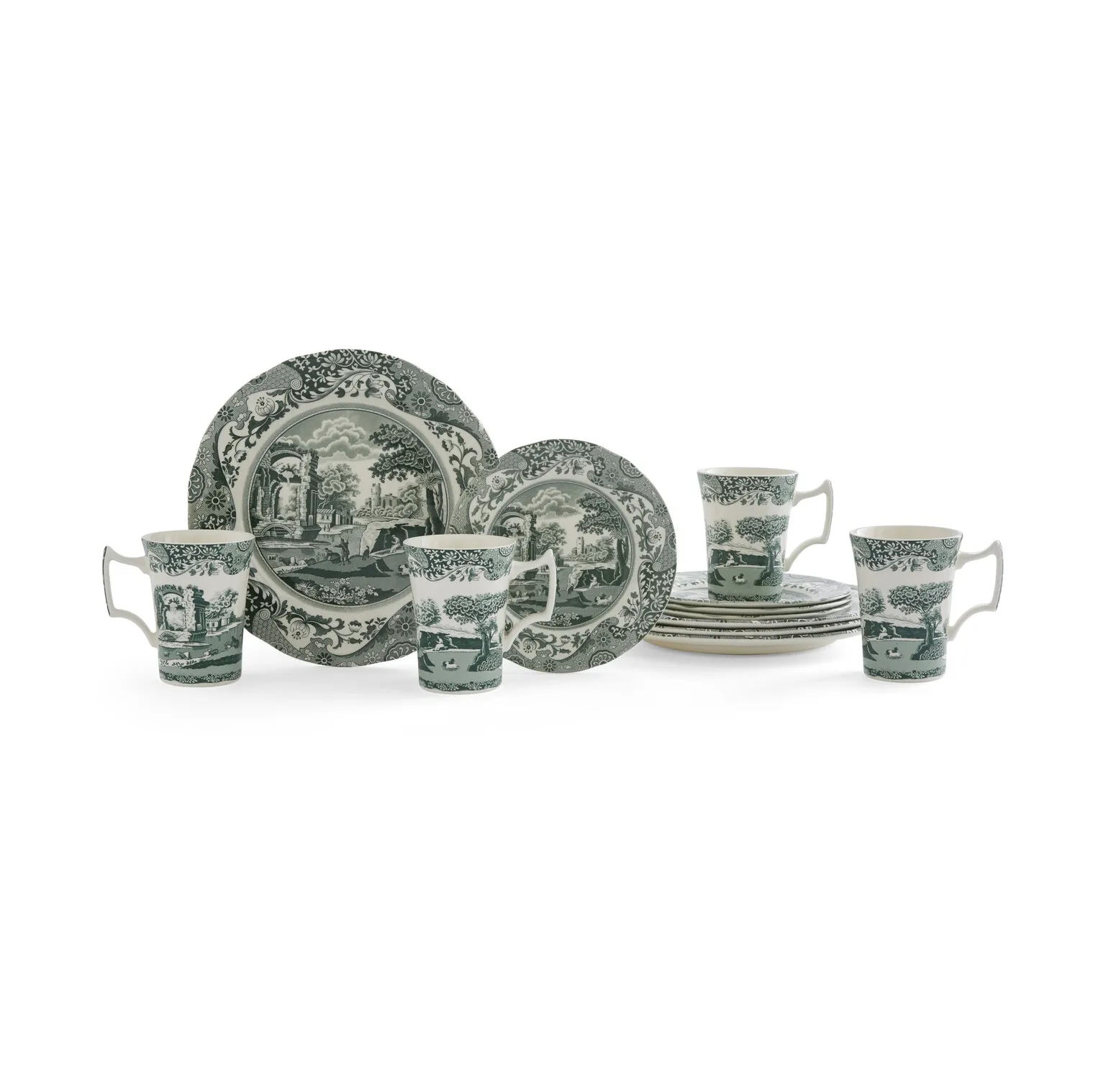 Spode Heritage Green Italian servisset Gr&ouml;n, 12 delar
