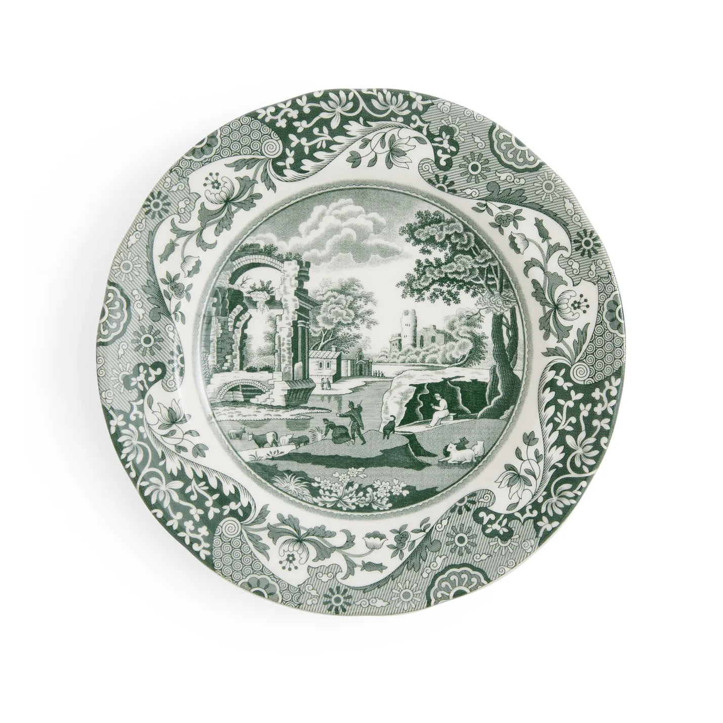 Spode Heritage Green Italian tallerken Grøn, Ø15 cm billede
