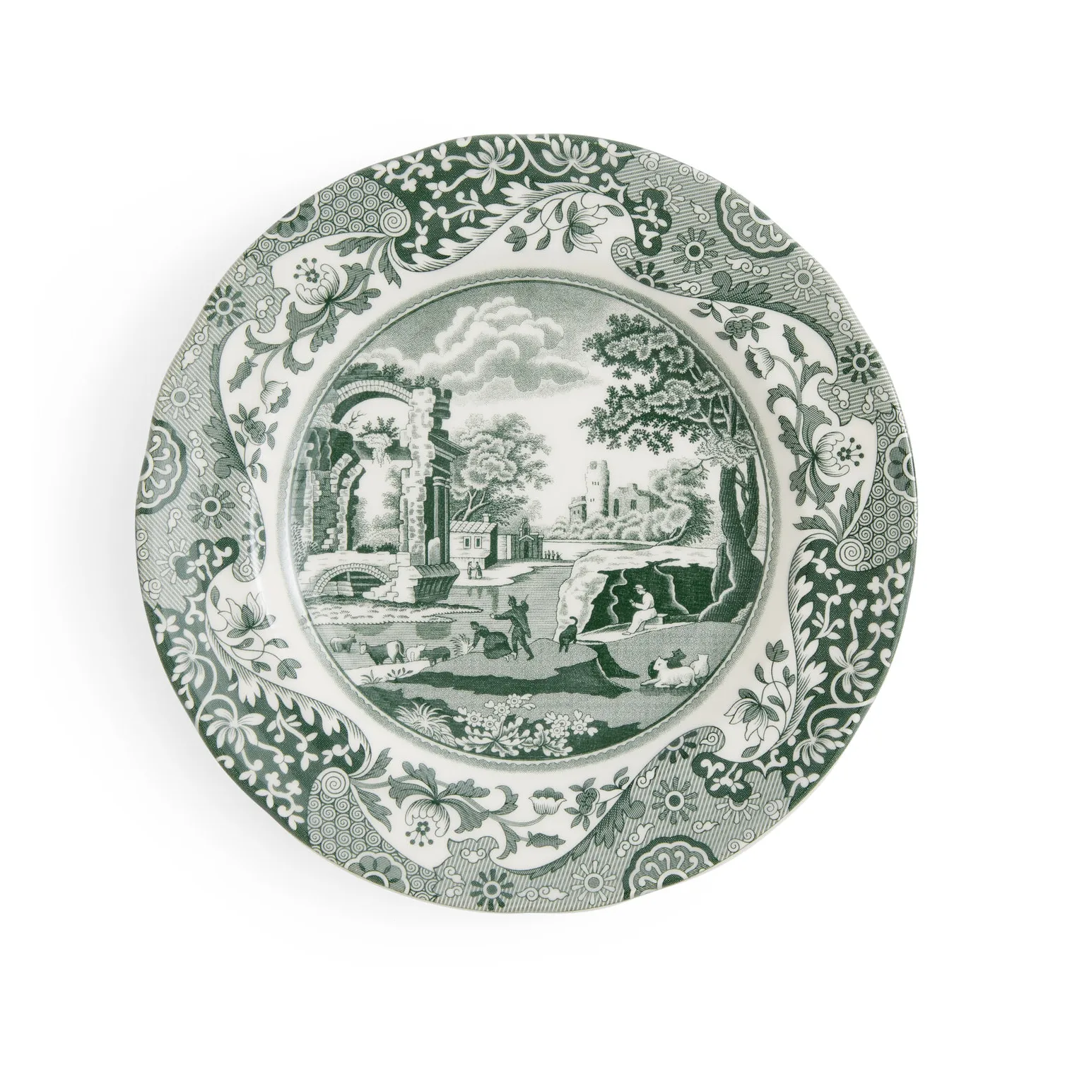 Spode Heritage Green Italian tallerken Grøn, Ø20 cm