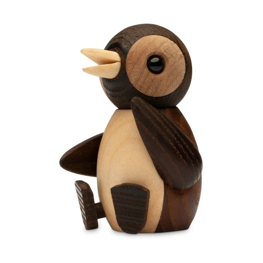 Spring Copenhagen Décoration Snow Pingouin 7 cm Marron