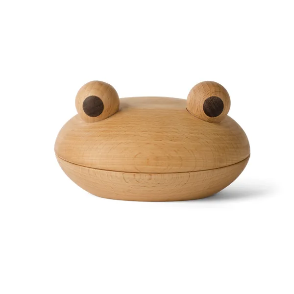The Frog Träskål 14 cm, Bokträ-valnöt