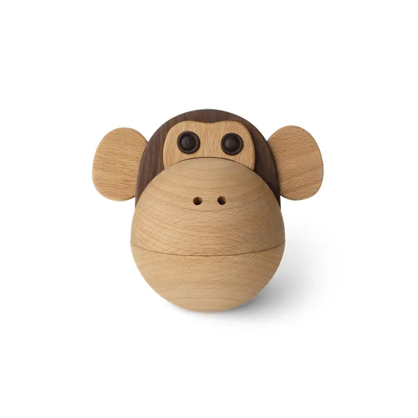 The Monkey skål Ø14 cm, Bok-valnöt