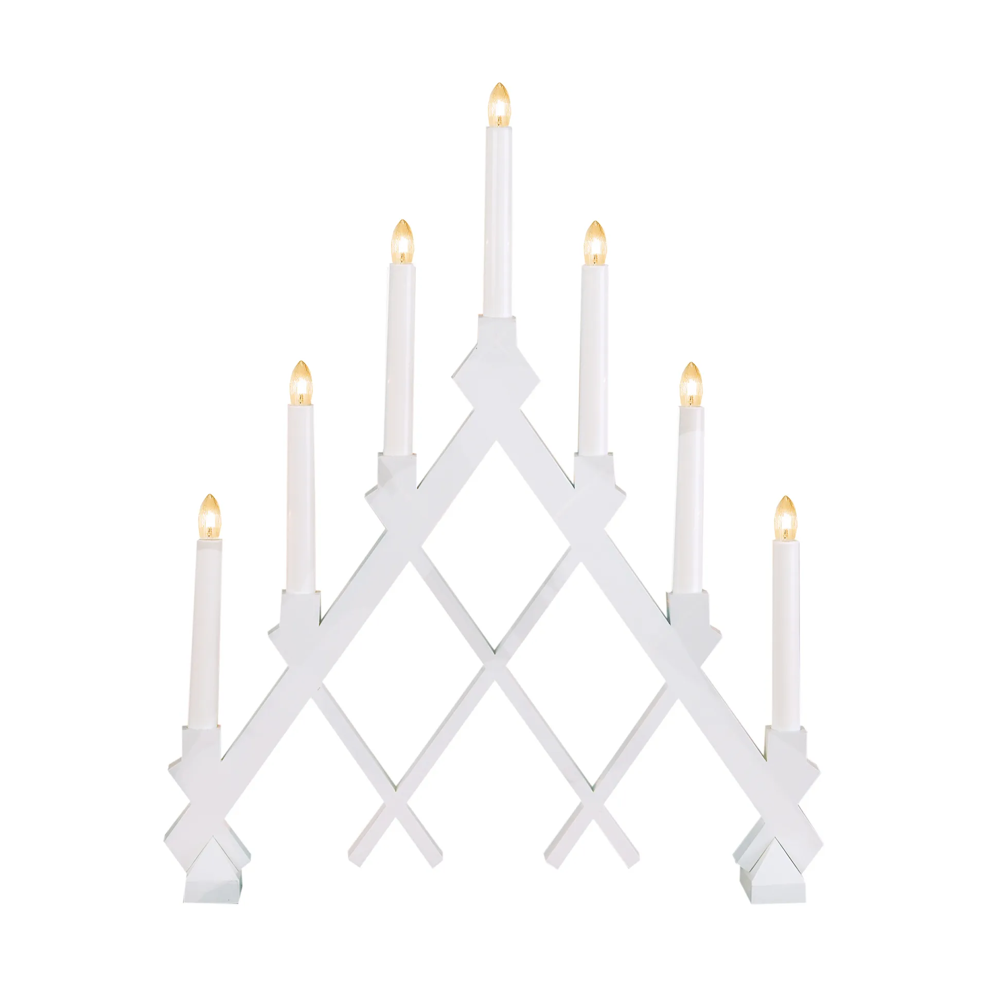Star Trading Bougeoir en bois Rut 7 Blanc