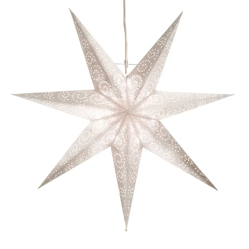 Star Trading Étoile de l'Avent Antique blanc