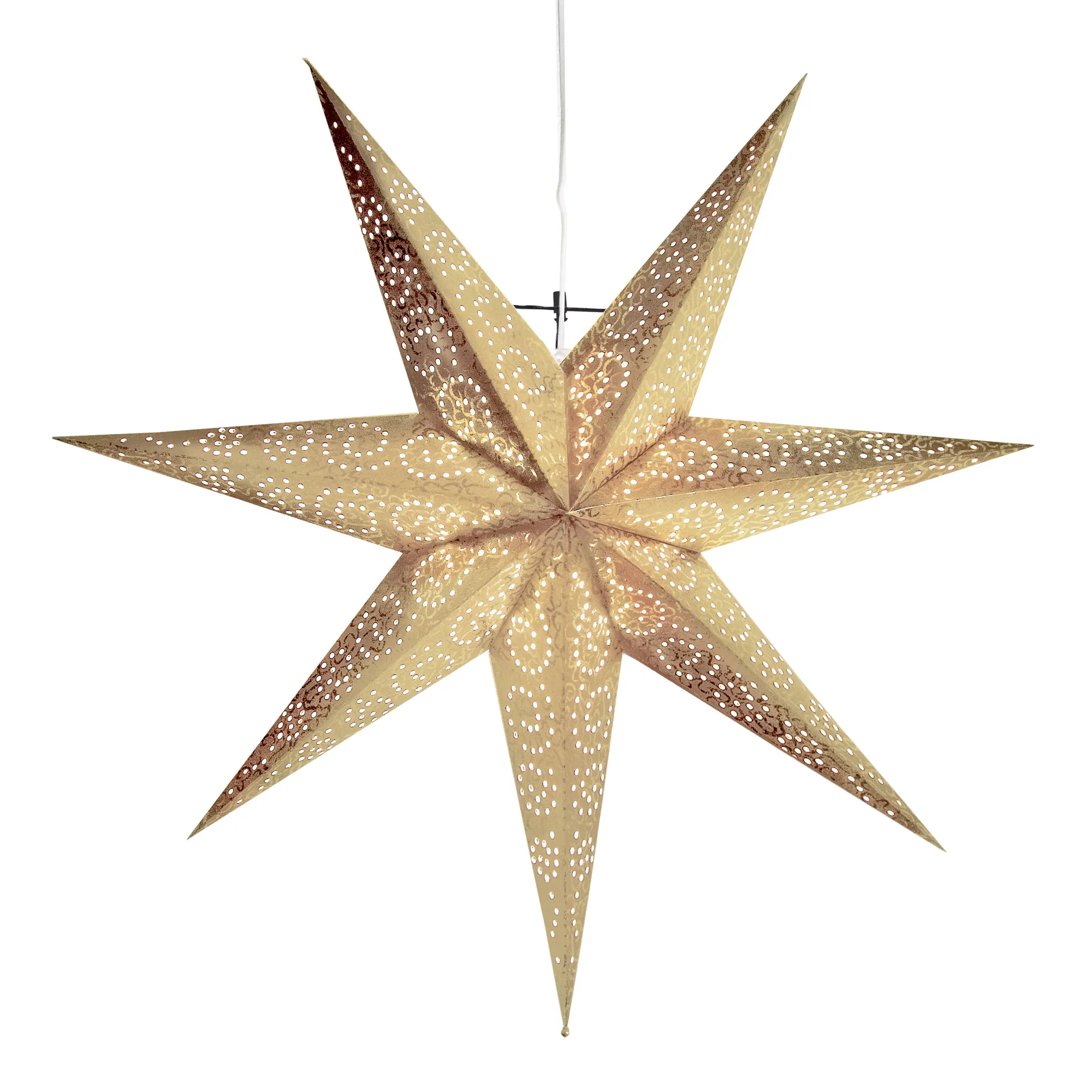 Star Trading Étoile de l'Avent Antique doré