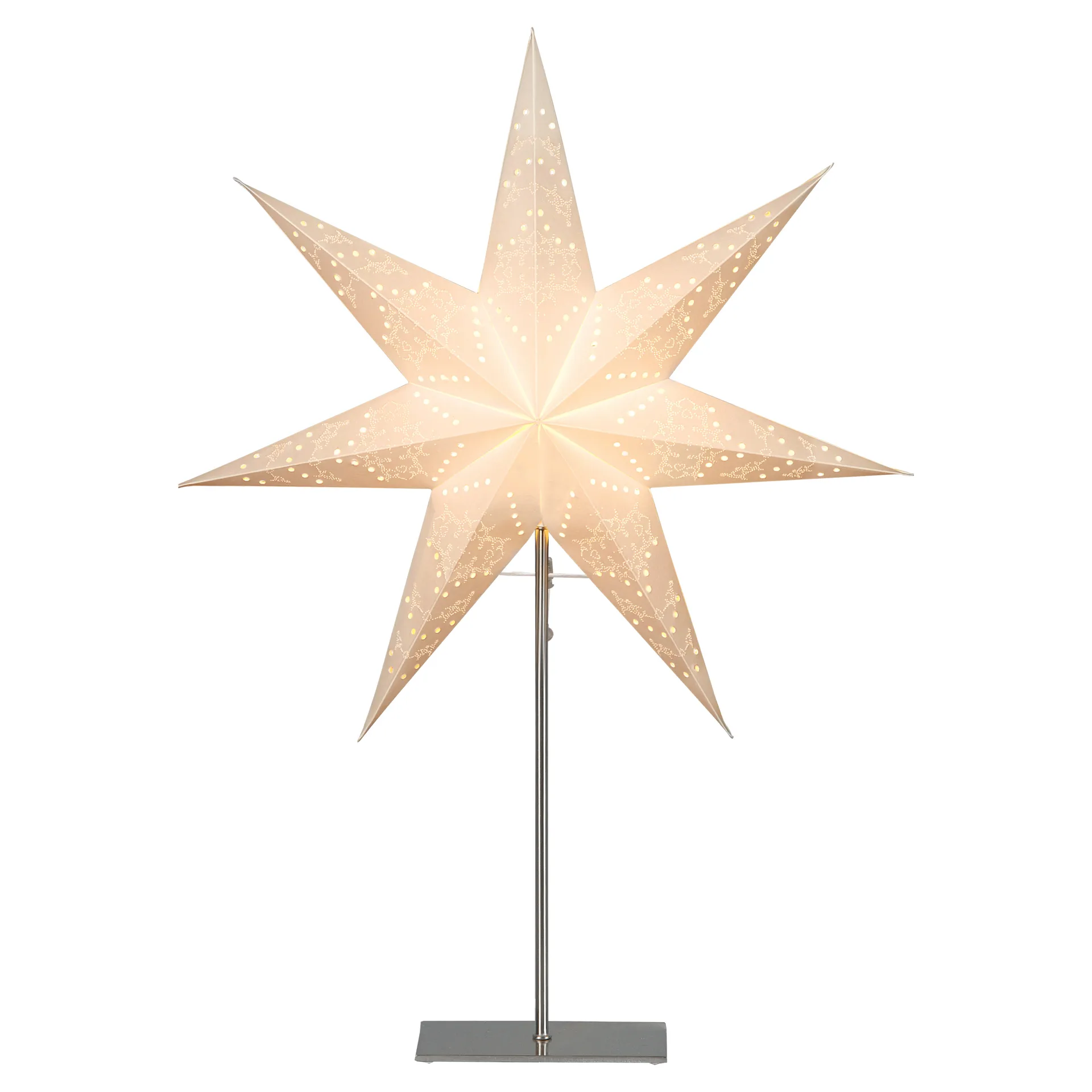 Star Trading Etoile de l'avent sur pied Sensy Blanc