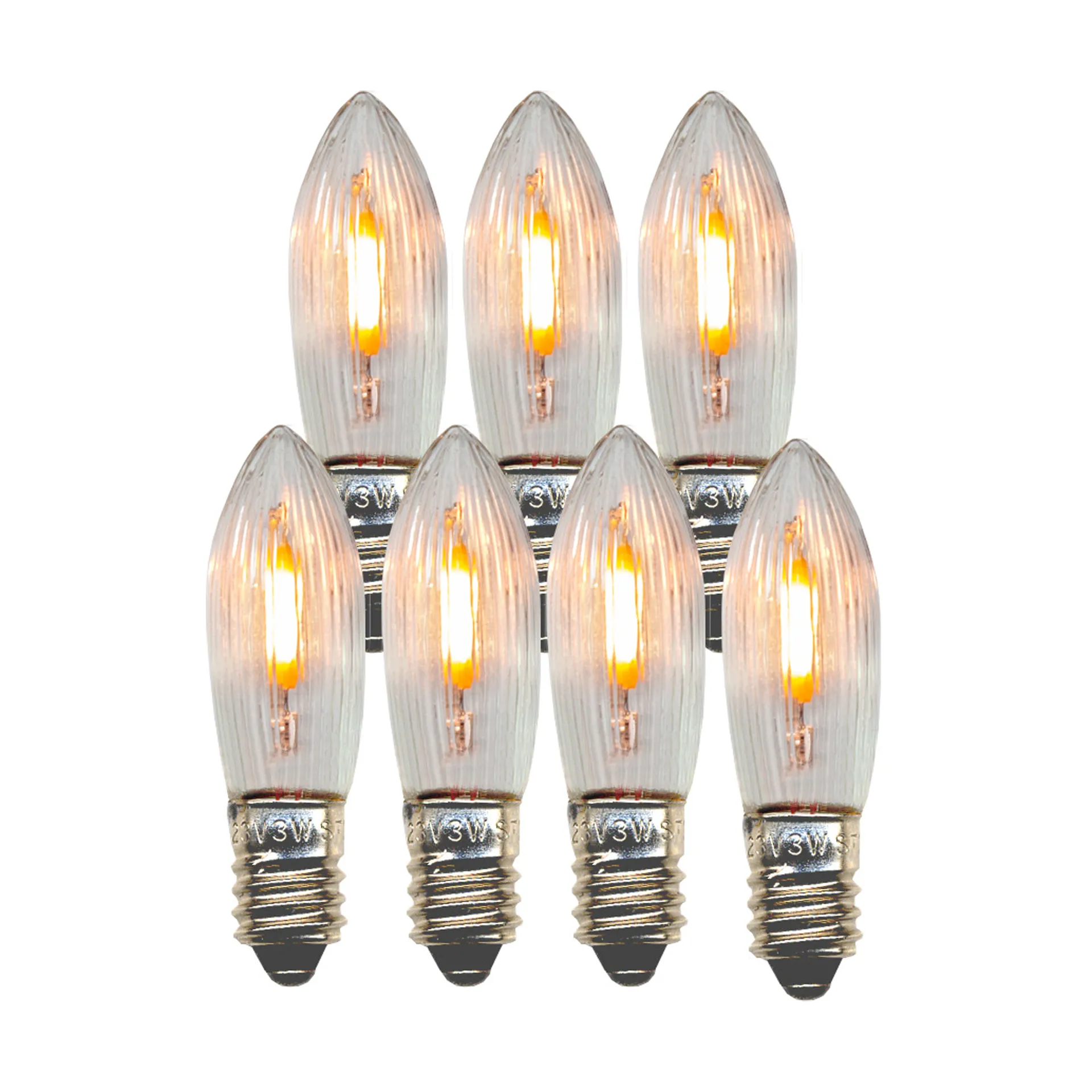 Star Trading Lampe de rechange E10 LED filament intérieur lot de 7 2100K